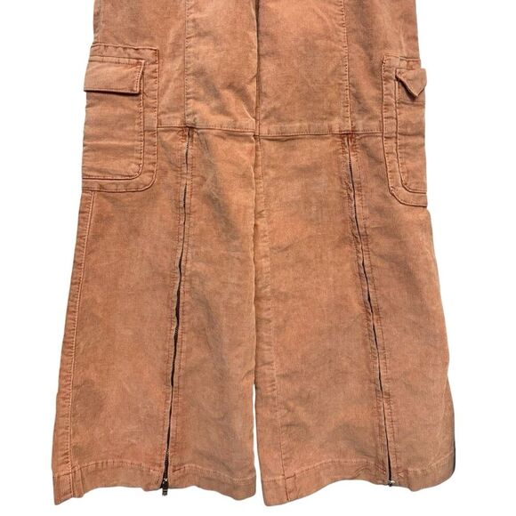 BDG Corduroy Zip Coverall Wide Leg Jumpsuit Size S Pink Utility Cargo 70s Retro - Picture 4 of 14